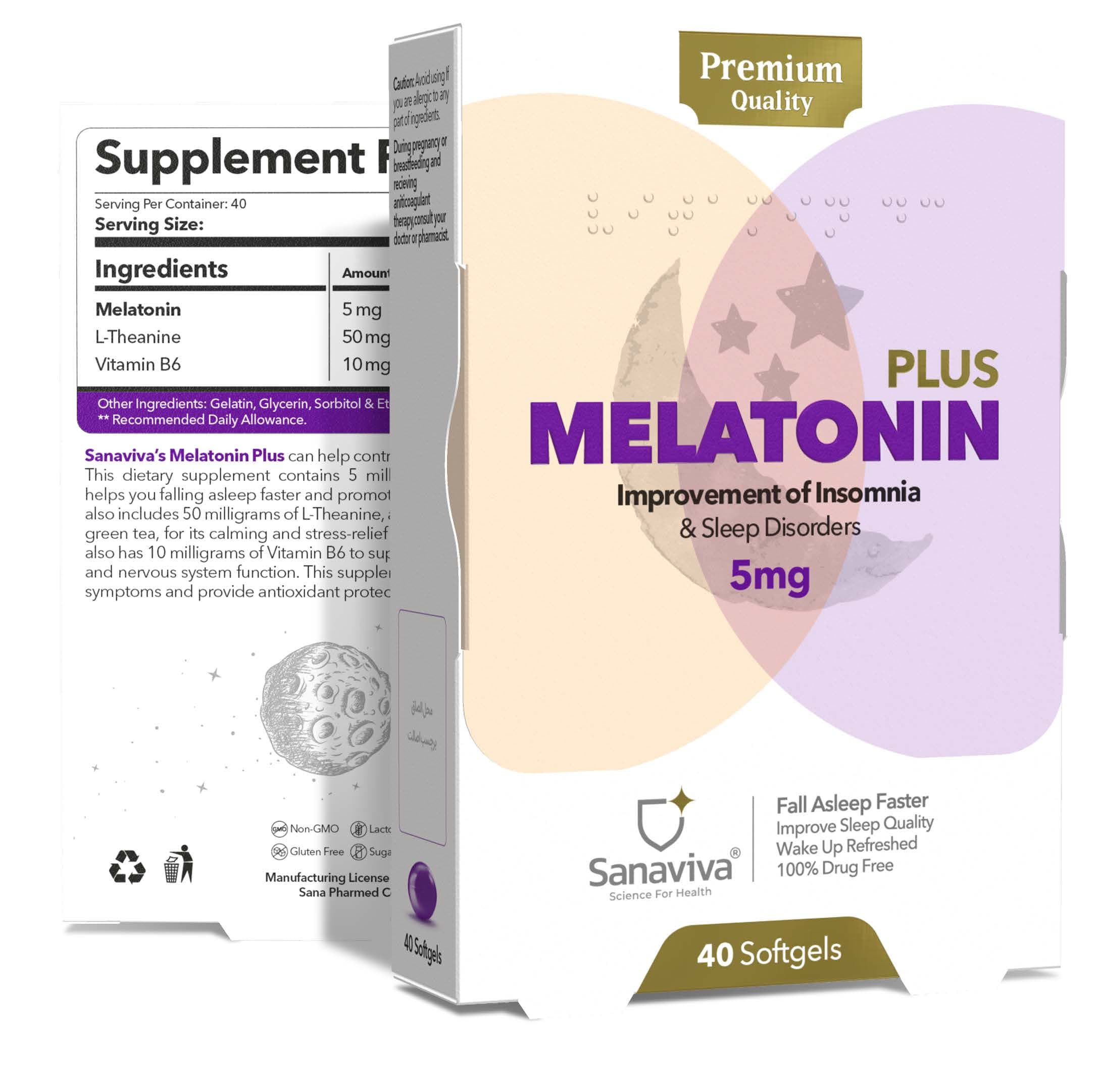 image of product کپسول ژلاتینی نرم ملاتونین پلاس ساناویوا