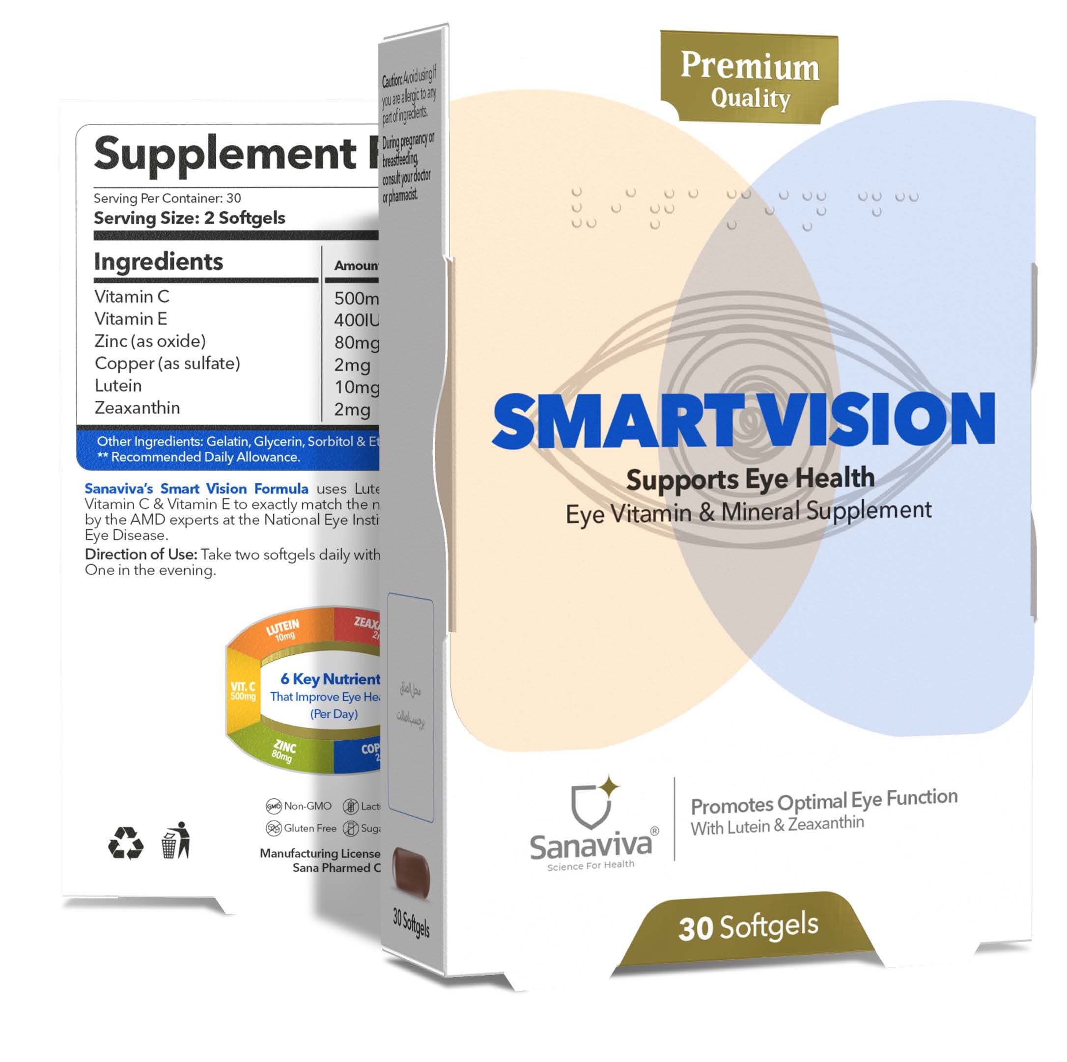 image of product کپسول ژلاتینی نرم ساناویوا اسمارت ویژن